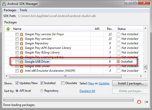 GoogleUSBDriver_AndroidSDKManager
